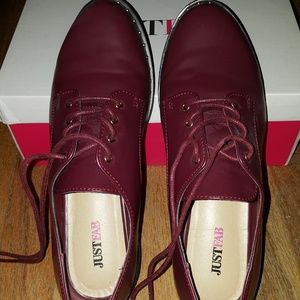 JustFab Oxblood Oxfords